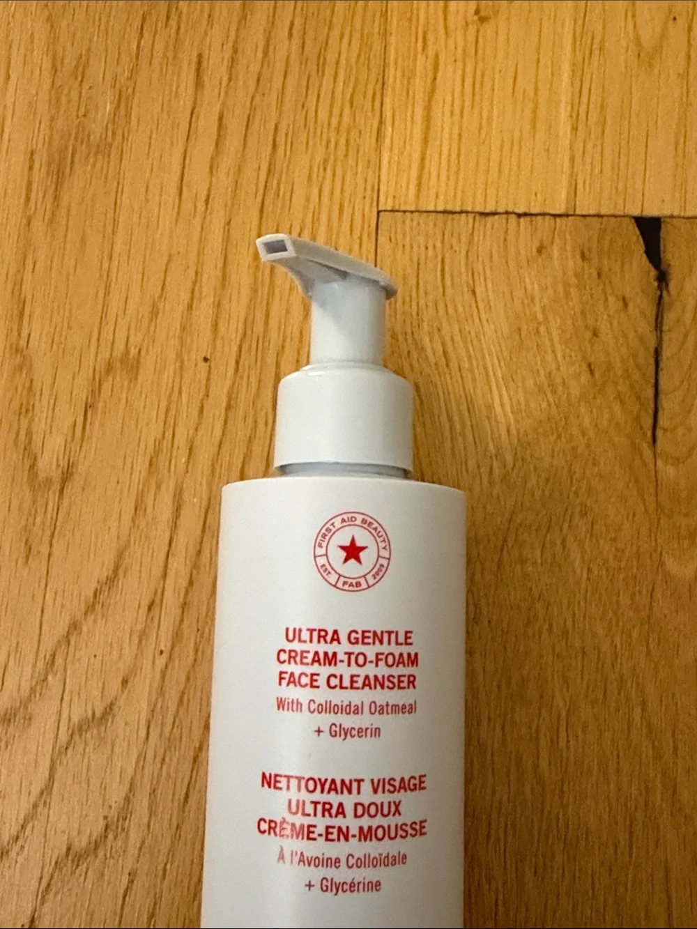NEW First Aid Beauty Ultra Gentle Cream to Foam Face Cleanser 6 oz
